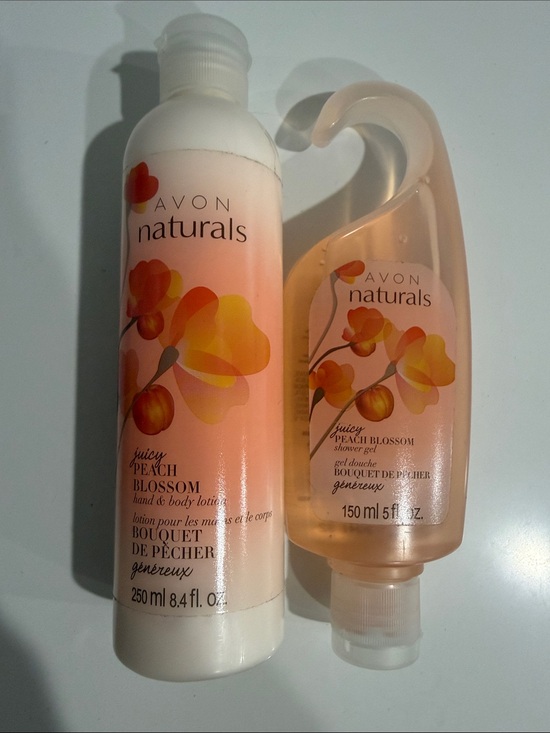 Avon Other - Avon Naturals Peach Blossom Lotion & Shower Gel - Peach Orange White